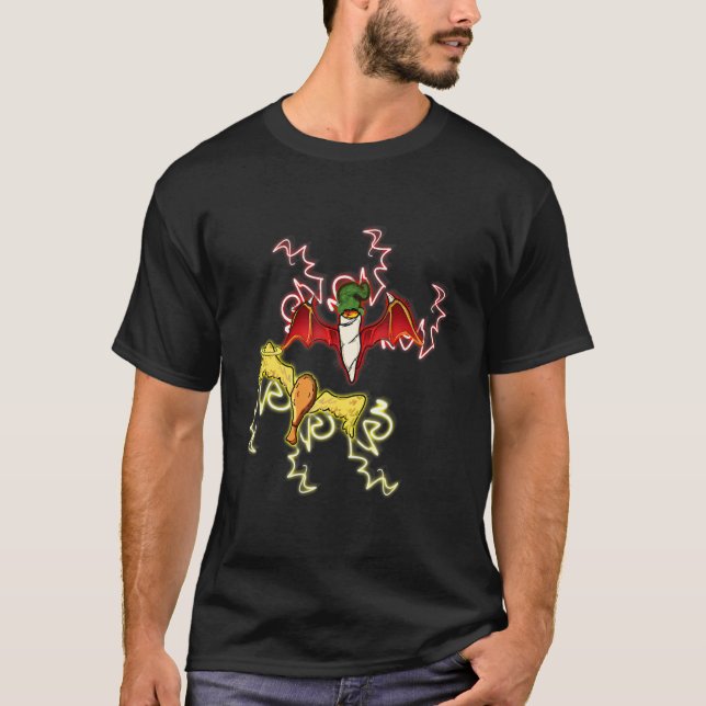 Flygande ängel kycklingben & ond led t shirt (Framsida)