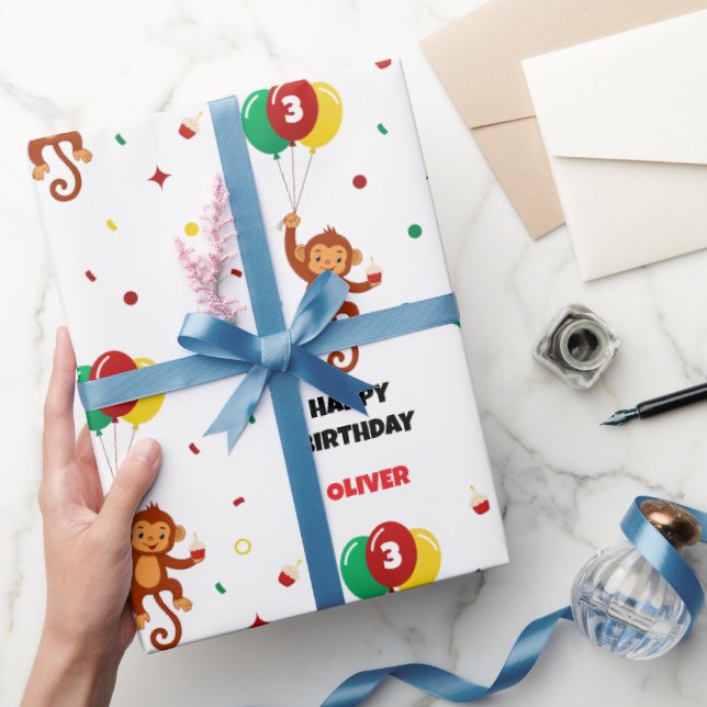 Flygande apa ballong presentpapper (Gifting)