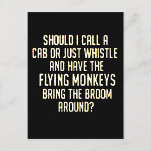 flygande apmonkeyswhistle vykort
