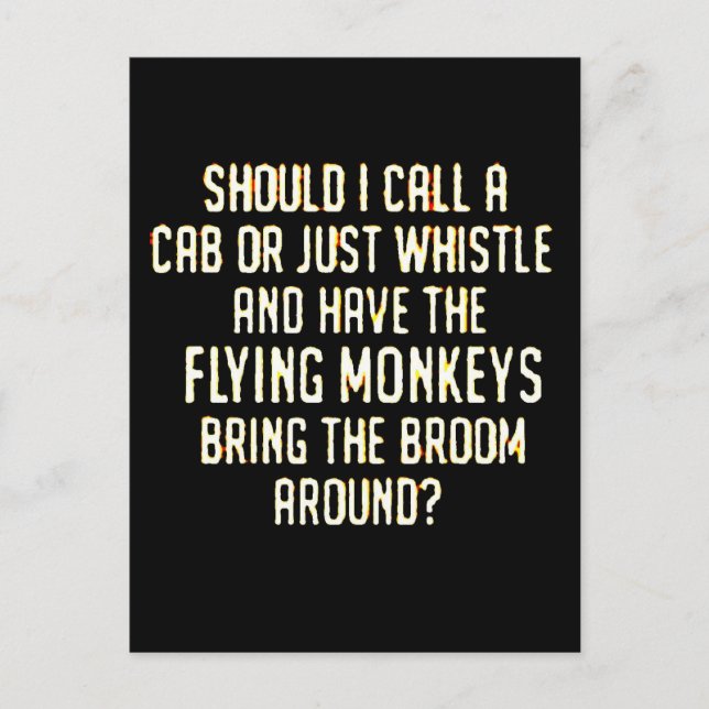 flygande apmonkeyswhistle vykort (Framsida)