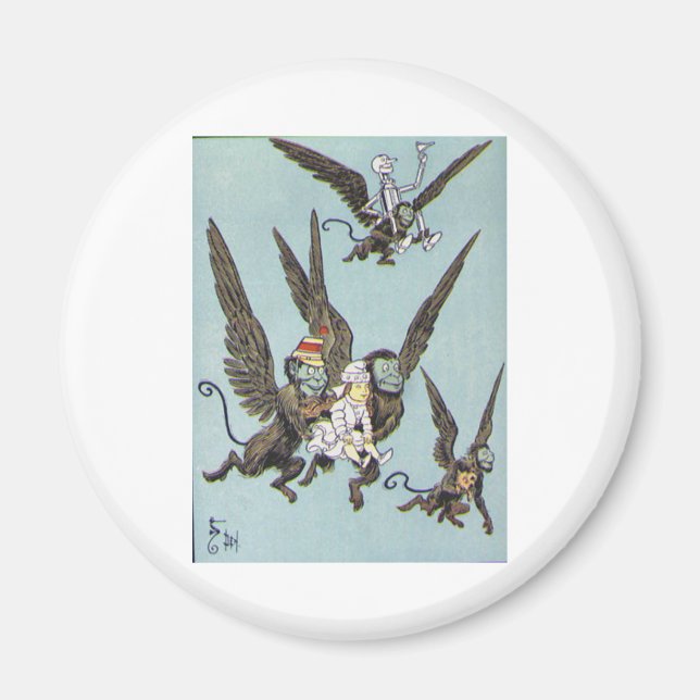 Flygande apor Färg Magnet (Framsidan)