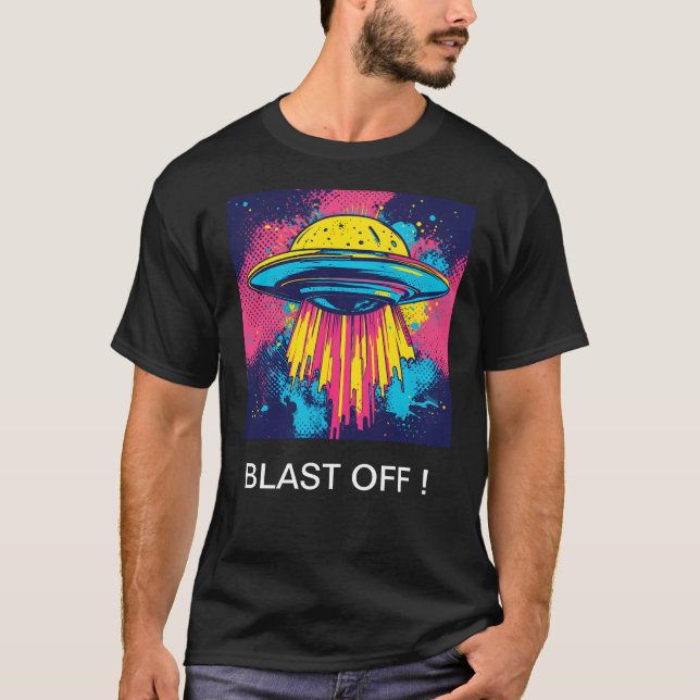 Flygande aucer 0001 t shirt (Framsida)