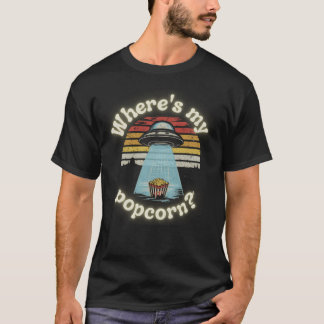 Flygande aucer som bortför popcorn t shirt