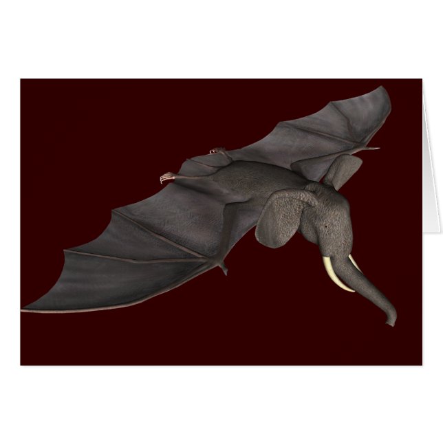 Flygande batphant hälsningskort (Framsidan Horizontal)