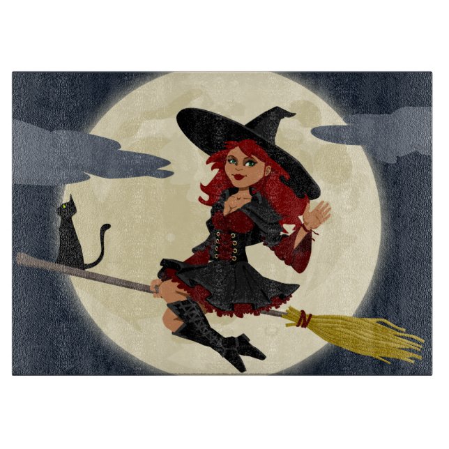 Flygande beck med svart katt och Måne (Framsidan)