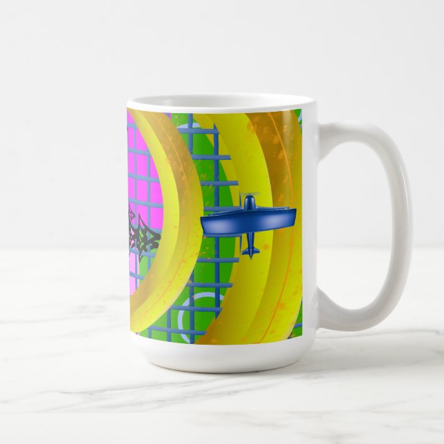 Flygande blå Flygplan Kaffemugg (Höger)