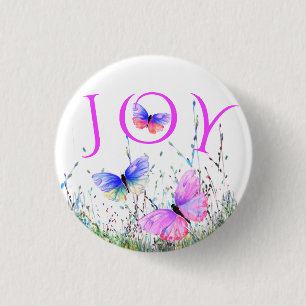 Flygande Butterflies Button Vår Joy Knapp