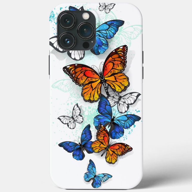 Flygande Butterflies Morpho och Monarch (Baksida)