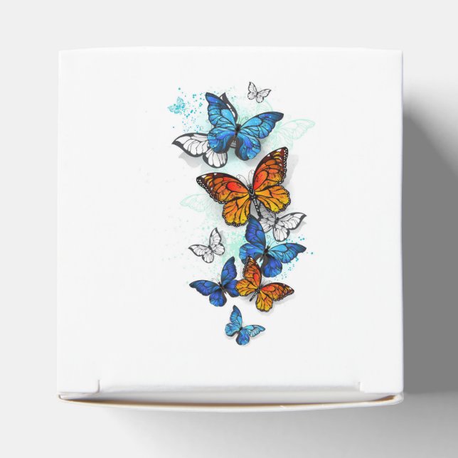 Flygande Butterflies Morpho och Monarch Presentaskar (Överdel)