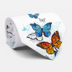 Flygande Butterflies Morpho och Monarch Slips