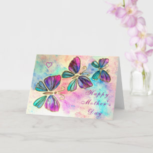 Flygande Butterflies Mors dag-kort Kort