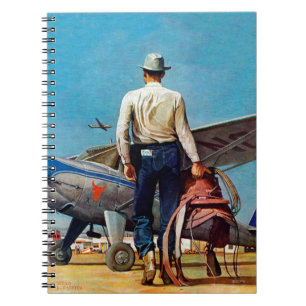 Flygande Cowboy av Mead Schaeffer Anteckningsbok Med Spiral