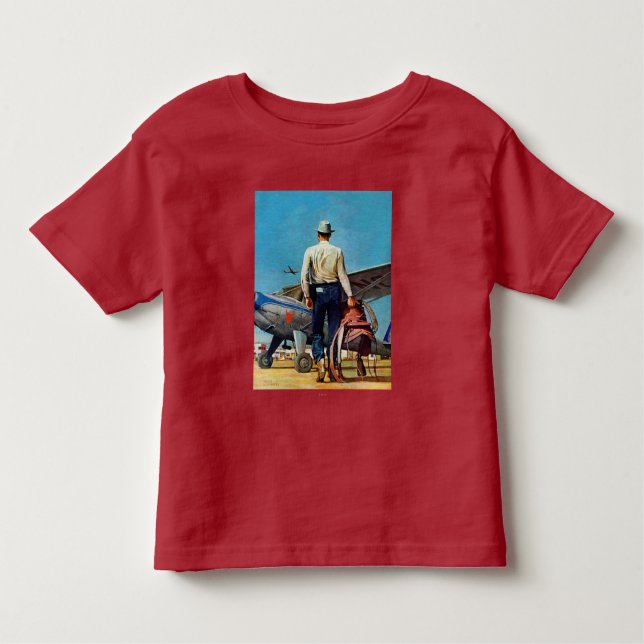 Flygande Cowboy av Mead Schaeffer T Shirt (Framsida)