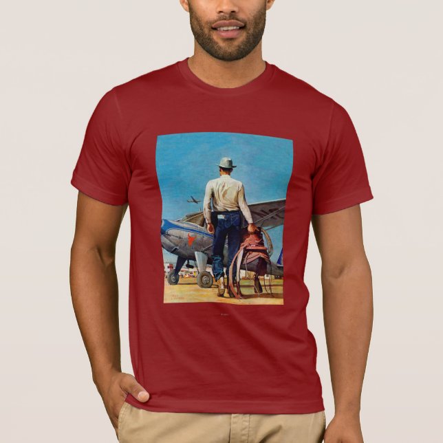 Flygande Cowboy av Mead Schaeffer T-shirt (Framsida)