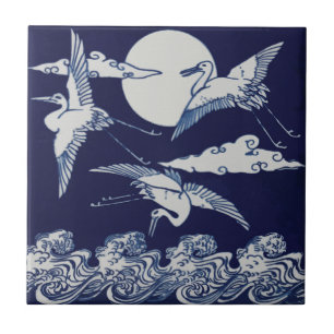 Flygande Crane Tile - Christopher Dresser Kakelplatta