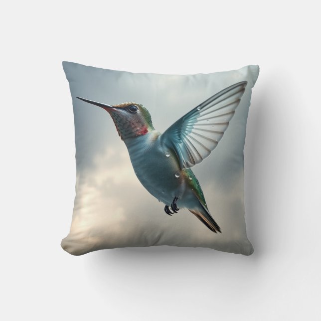 Flygande Cute Bird PILLOW Kudde (Framsida)