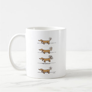 Flygande Dachshund brun mugg