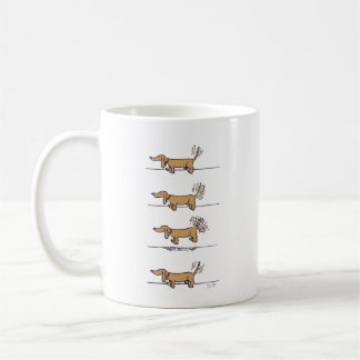 Flygande Dachshund brun mugg