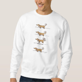 Flygande Dachshund-tröja Lång Ärmad Tröja