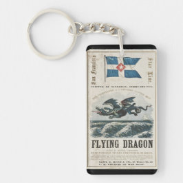 Flygande Dragon Clipper frakt 1858 Nyckelring