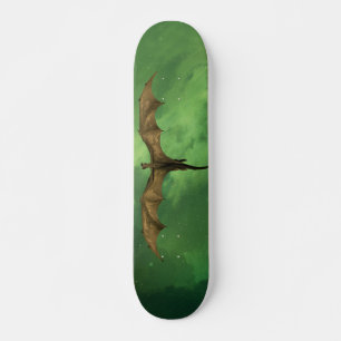 Flygande Dragon Grönt Nebula Galaxy Mytologisk Mini Skateboard Bräda 18,5 Cm