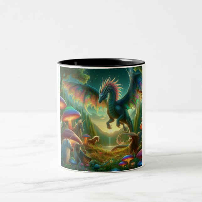 Flygande Dragon Två-Tonad Mugg (Center)