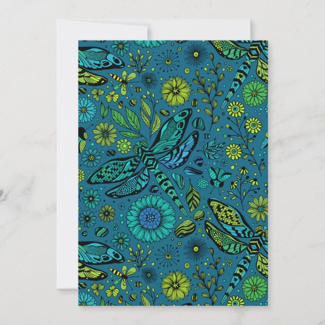 Flygande drakflygning i blått (Framsida)