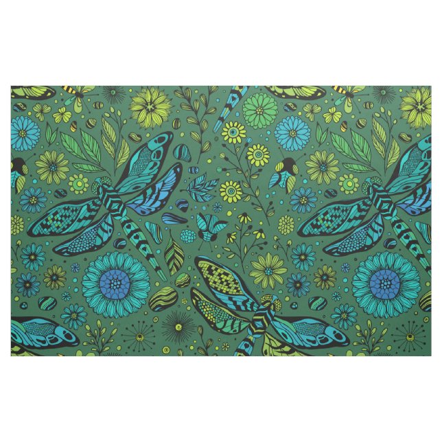 Flygande drakflygning på grönten. tyg (Fat Quarter)