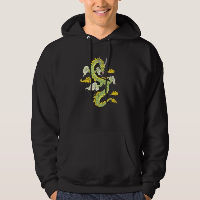 Flygande drakmer Mythical Creatasy Fantasy Animal  Hoodie (Framsida)