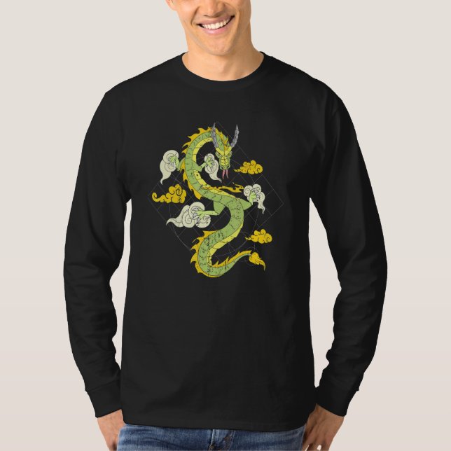 Flygande drakmer Mythical Creatasy Fantasy Animal  T Shirt (Framsida)