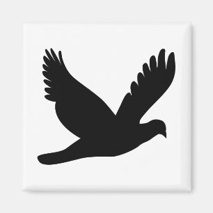 Flygande duv siluett magnet