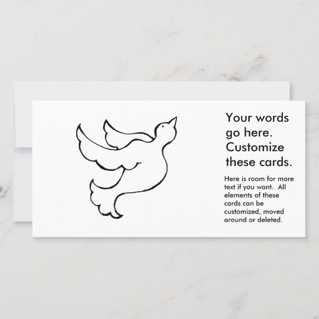 Flygande duva hoppfull fågel rolig enkel teckning  (Framsida)