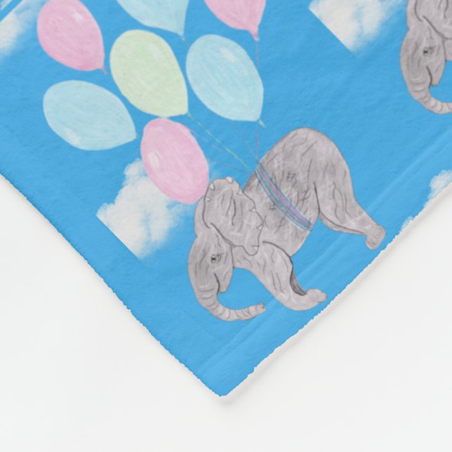 Flygande elefant  fleecefilt (Hörn)