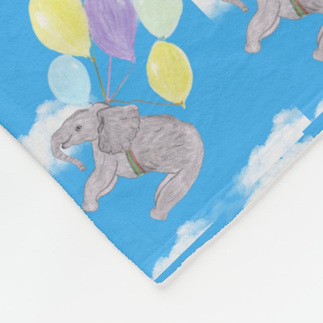 Flygande elefant söt  fleecefilt (Hörn)