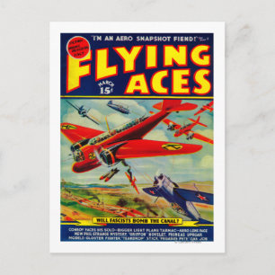 Flygande Ess Magazine Cover 3 Vykort