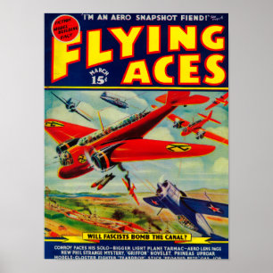 Flygande Ess Magazine Cover 4 Poster
