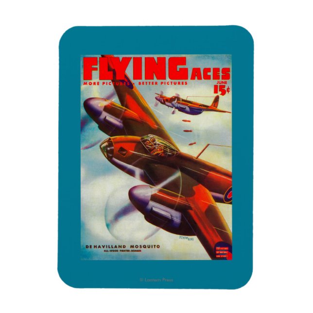 Flygande Ess Magazine Cover 5 Magnet (Vertikal)