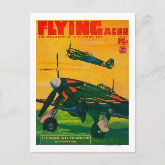 Flygande Ess Magazine Cover 5 Vykort (Framsida)