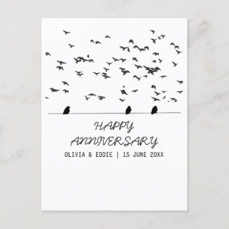 Flygande fåglar Folkomröstningskort Vykort