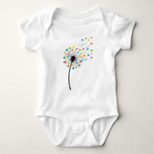 Flygande färgglada fåglar maskros flöde t shirt