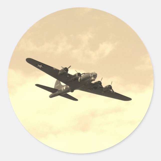 Flygande fästning under flygning runt klistermärke (Framsida)