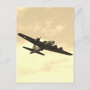 Flygande fästning under flygning vykort