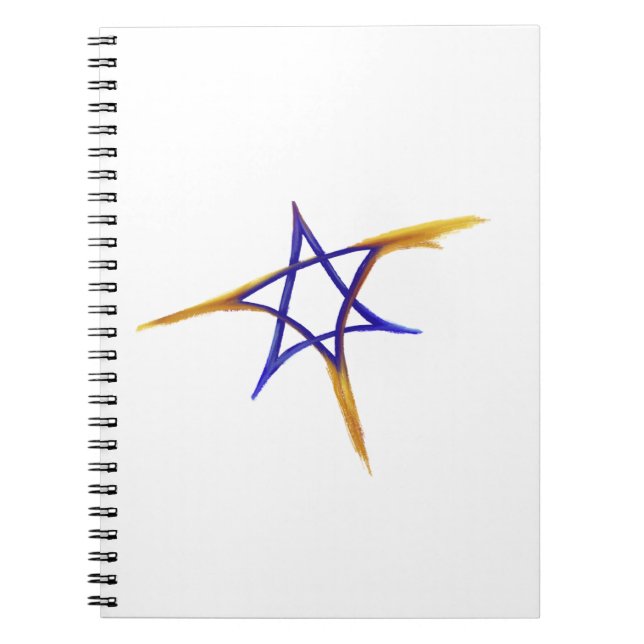 Flygande Fiery Star av David Notebook Anteckningsbok (Framsidan)