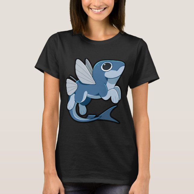 Flygande fisk Säljbara fiskar T Shirt (Framsida)