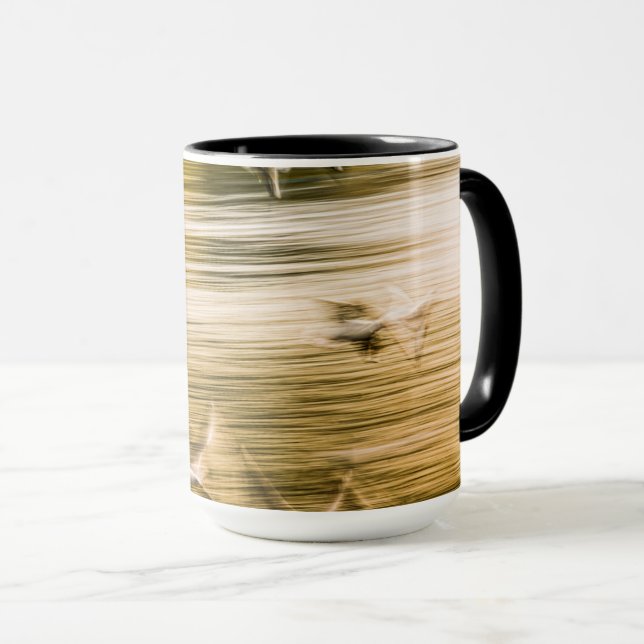 Flygande fiskmåsar - abstrakt mugg (Framsida höger)