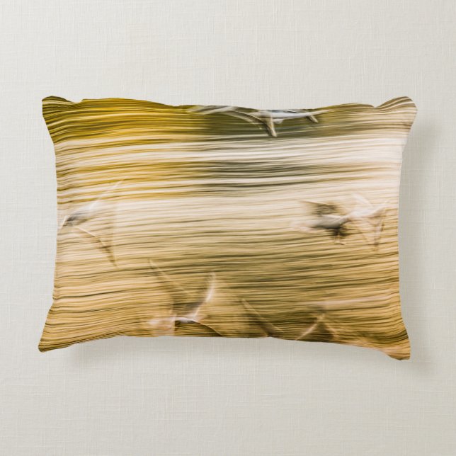 Flygande fiskmåsar - abstrakt prydnadskudde (Baksidan)