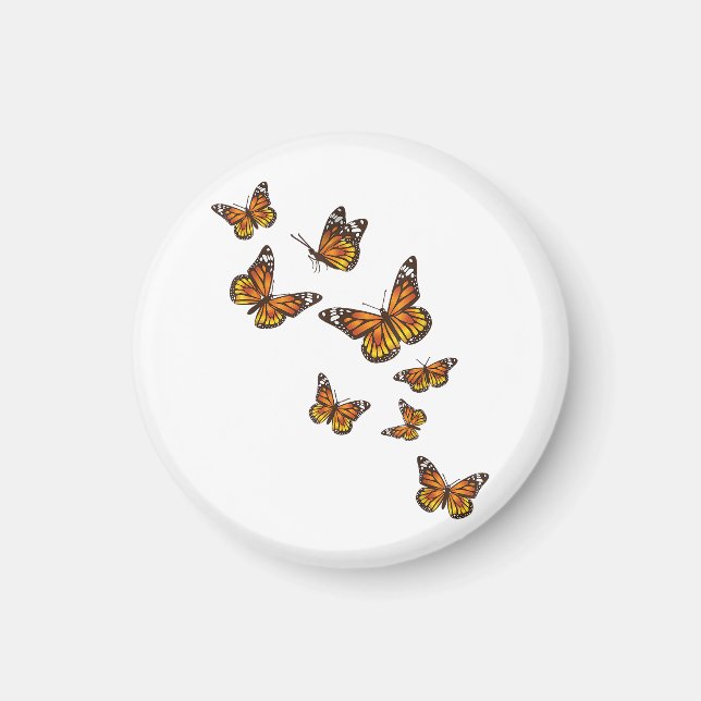 Flygande fjärilar - Butterfly Älskare Gardener Ent Magnet (Framsidan)