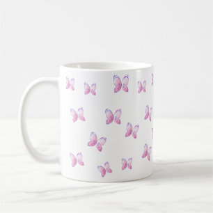 flygande fjärilar kaffemugg