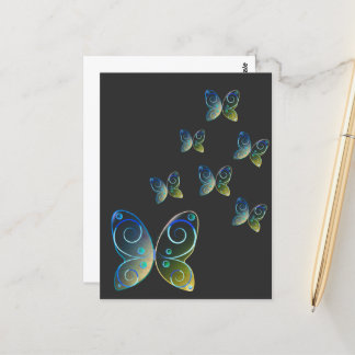 flygande fjärilar vykort