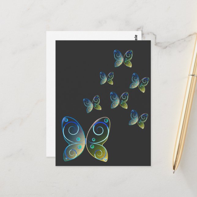 flygande fjärilar vykort (Fram/Back In Situ)